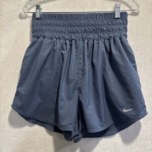 Nike One Dri-Fit Ultra High-Waisted Brief Lined Shorts Slate Blue Women's Medium